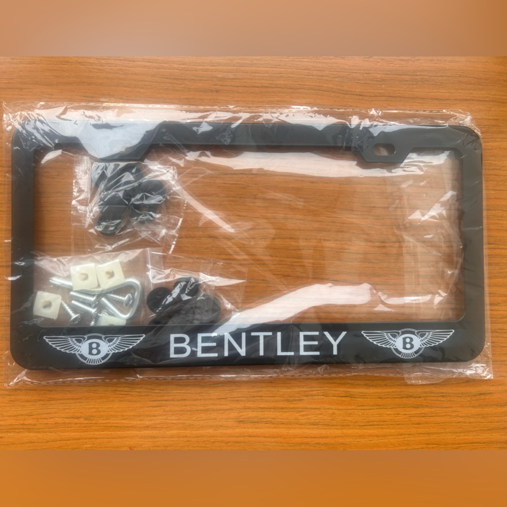 Bentley Black License Plate Frame, New
